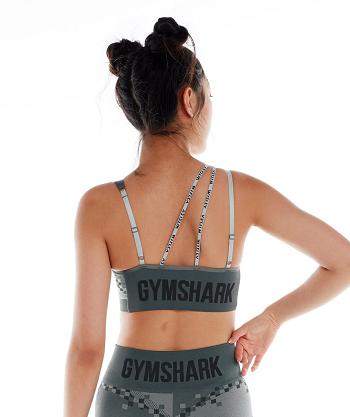 Sujetadores Deportivos Gymshark Wtflex Cyborg Seamless Mujer Gris Negras Gris Claro | CO 2176YXF